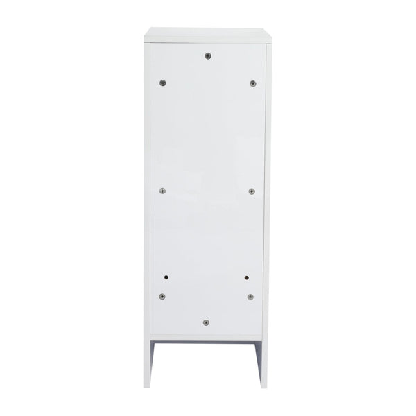 English Elm 36" Modular Plywood Storage Cabinet Glossy White Soft Close Doors for Bathroom or Bedroom W999S00521