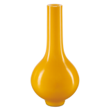 Imperial Yellow Peking Long Neck Vase