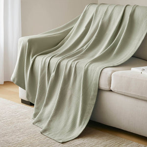English Elm 1 Premium Twin Blanket Crafted from 100% Certified Egyptian Cotton for Luxurious Softness and Durability Sage Green 15.75 L x 12.6 W x 3.15 H B035P381291