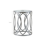 Madison Park Arlo Transitional Metal Eyelet Accent Table FPF17-0295 Grey