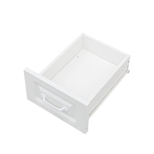 English Elm L-Shaped Corner Computer Desk with Hutch & Drawers, Space-Saving 2-in-1 Design and Ample Storage White W331S00169