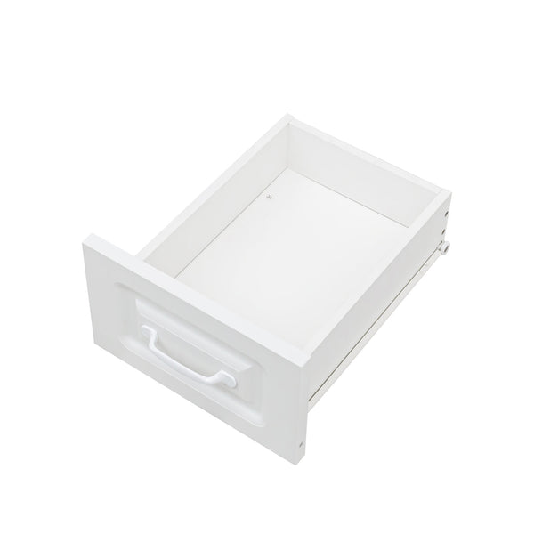 English Elm L-Shaped Corner Computer Desk with Hutch & Drawers, Space-Saving 2-in-1 Design and Ample Storage White W331S00169