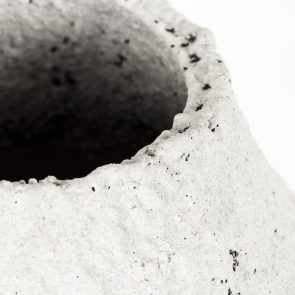 Zentique Distressed Terracotta Large Vase in Grey & White Finish, Weathered Artisanal Accent for Floors, Mantels (98 characters) 14A113