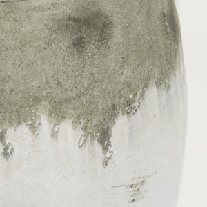 Zentique Distressed Off-White Large Terracotta Vase 31cm H — Weathered Rustic Statement Piece for Floors/Tables 14A121