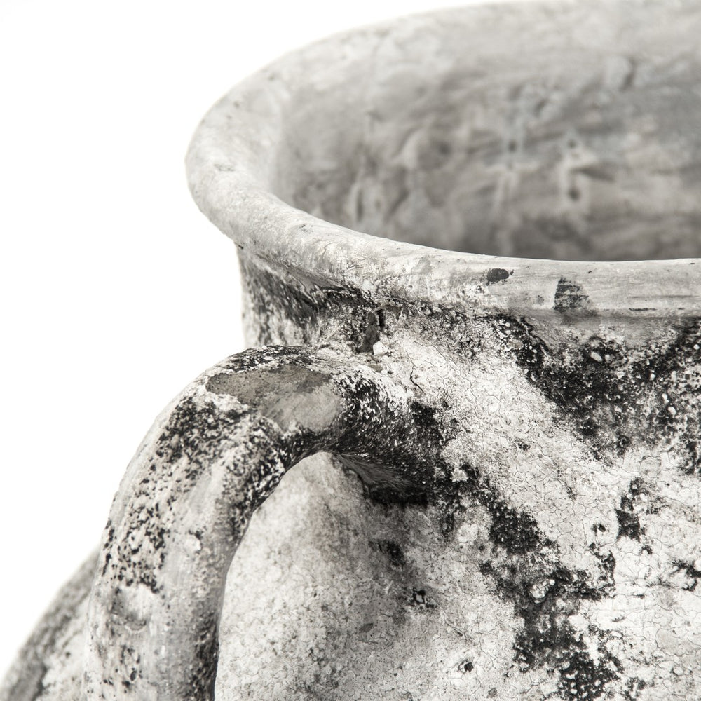 Zentique Distressed Grey Large Vase - Rustic Terracotta Home Accent For Elegance & Style In Any Space Distressed Grey Terracotta 14a128