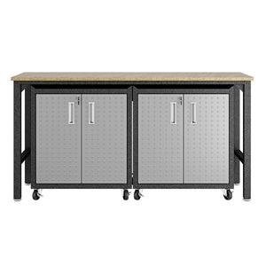 Manhattan Comfort Fortress Modern Garage Set Grey 14GMC