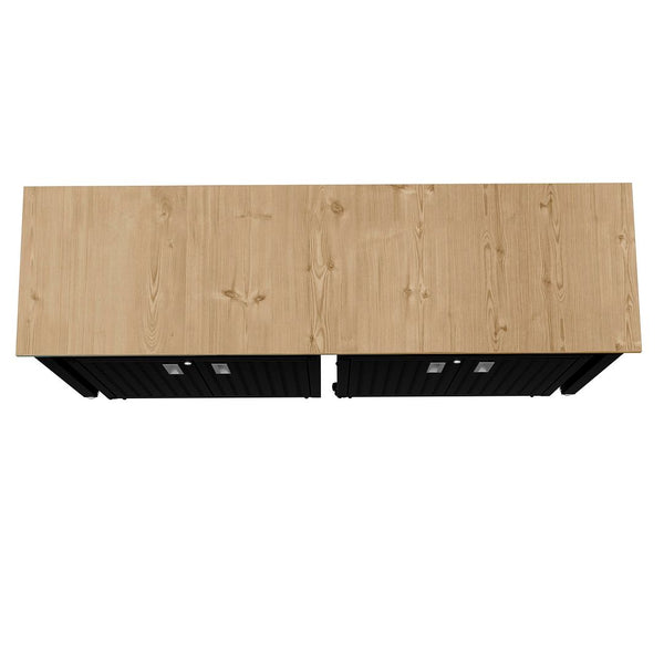 Manhattan Comfort Fortress Modern Garage Set Charcoal Grey 14GMC-CH