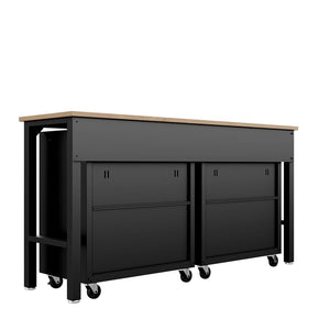 Manhattan Comfort Fortress Modern Garage Set Charcoal Grey 14GMC-CH