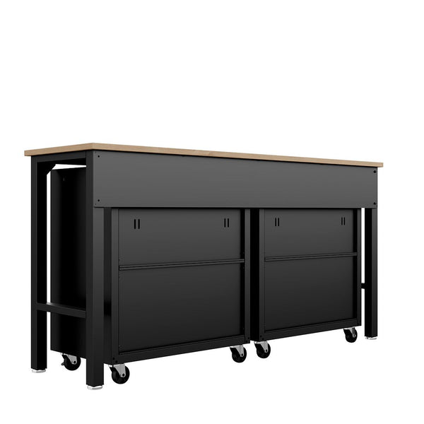 Manhattan Comfort Fortress Modern Garage Set Charcoal Grey 14GMC-CH