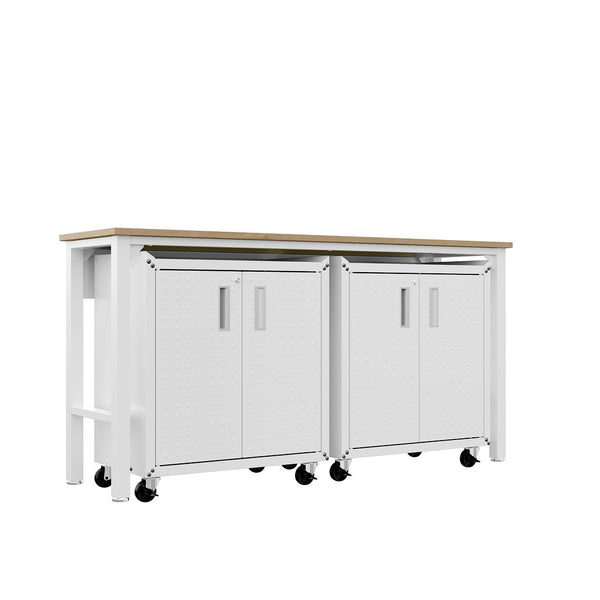 Manhattan Comfort Fortress Modern Garage Set White 14GMC-WH