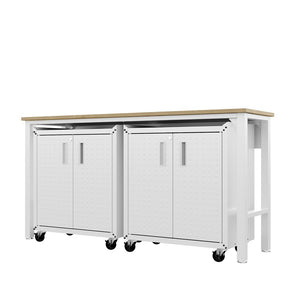 Manhattan Comfort Fortress Modern Garage Set White 14GMC-WH