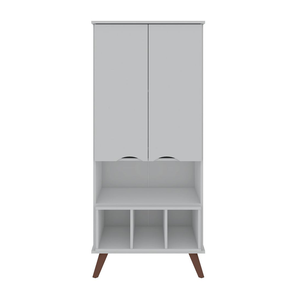 Manhattan Comfort Hampton Mid-Century Modern Cabinet White 14PMC1