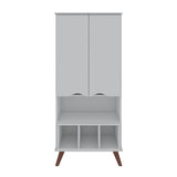 Manhattan Comfort Hampton Mid-Century Modern Cabinet White 14PMC1