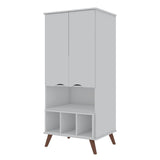 Manhattan Comfort Hampton Mid-Century Modern Cabinet White 14PMC1