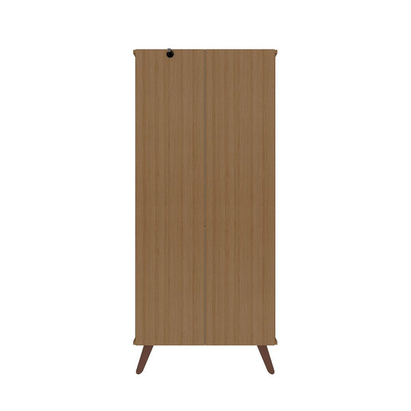 Manhattan Comfort Hampton Mid-Century Modern Desk Off White and Maple Cream 14PMC11