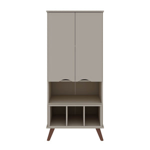 Manhattan Comfort Hampton Mid-Century Modern Cabinet Off White 14PMC6