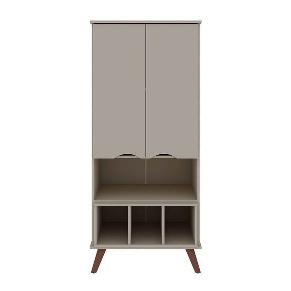 Manhattan Comfort Hampton Mid-Century Modern Cabinet Off White 14PMC6