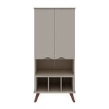 Manhattan Comfort Hampton Mid-Century Modern Cabinet Off White 14PMC6