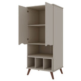 Manhattan Comfort Hampton Mid-Century Modern Cabinet Off White 14PMC6