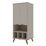 Manhattan Comfort Hampton Mid-Century Modern Cabinet Off White 14PMC6