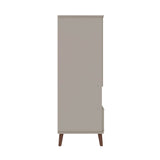 Manhattan Comfort Hampton Mid-Century Modern Cabinet Off White 14PMC6