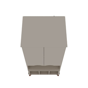 Manhattan Comfort Hampton Mid-Century Modern Cabinet Off White 14PMC6