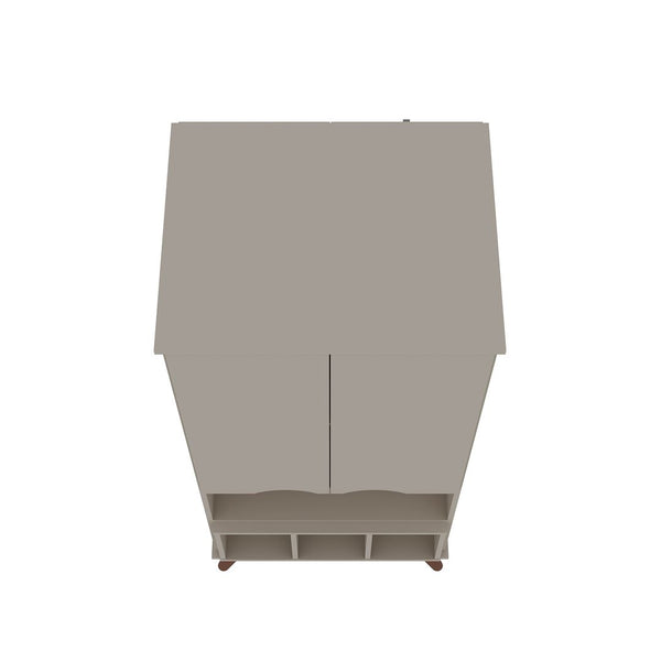 Manhattan Comfort Hampton Mid-Century Modern Cabinet Off White 14PMC6