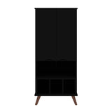 Manhattan Comfort Hampton Mid-Century Modern Cabinet Black 14PMC70