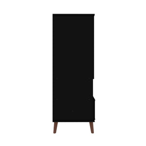Manhattan Comfort Hampton Mid-Century Modern Cabinet Black 14PMC70