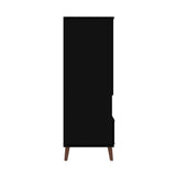 Manhattan Comfort Hampton Mid-Century Modern Cabinet Black 14PMC70