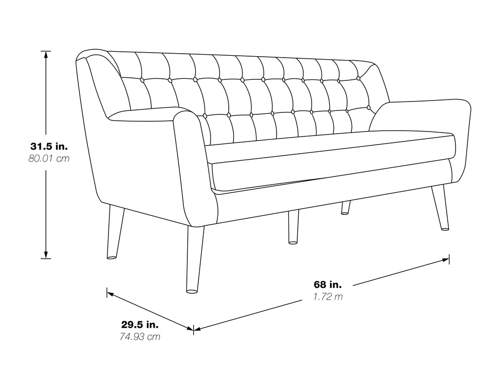 OSP Home Furnishings Mill Lane Sofa Green