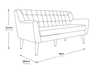 OSP Home Furnishings Mill Lane Sofa Cement