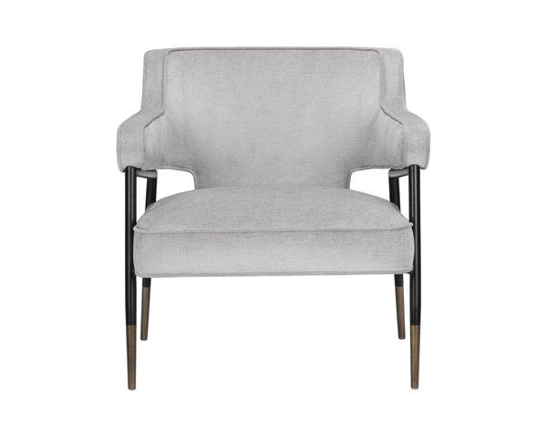 Sunpan DEROME Mid-Century Modern Lounge Chair in Polo Club Stone - Stylish, Durable, and Easy Care Seating 107315