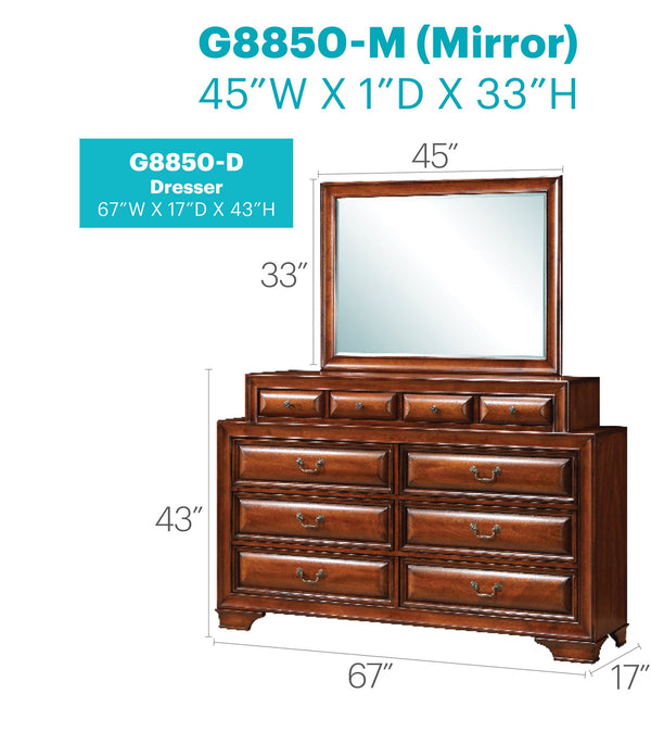 English Elm LaVita Solid Hardwood 10-Drawer Dresser with Jewelry Drawers, Durable Oak Finish, Spacious Storage Oak 42 L x 69 W x 20 H B078108496