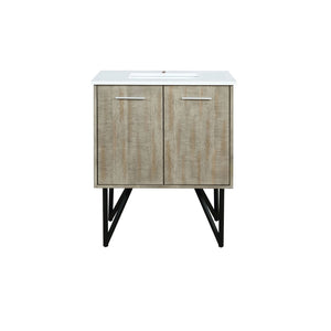 English Elm Rustic Acacia Wood Bath Vanity With White Quartz Top – Modern Design, Durable, Space-Saving Storage B2731P259598-GIGA
