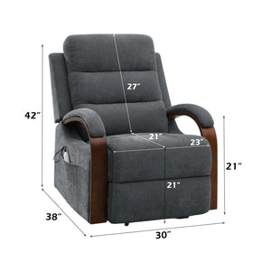 English Elm Kayla Power Lift Recliner with Zero Gravity Massage Heating and Chenille Upholstery B2726P469551