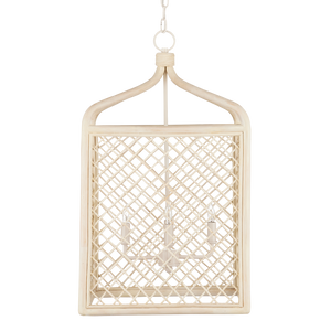 Wanstead Lantern - Handcrafted Wicker Pendant Light with Adjustable Height, Coastal Elegance & Style