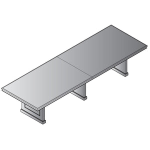 OSP Home Furnishings Townsend Large Rectangular Dining Table Seats Many with Timeless Clean Lines TOW-62-CHY