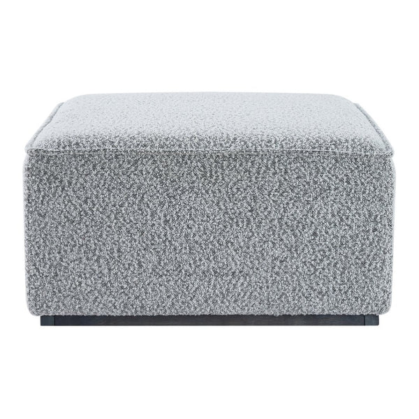 English Elm Square Woven Loop Yarn Ottoman Textural Upholstered Footrest for Modern Living Rooms N769P350123B