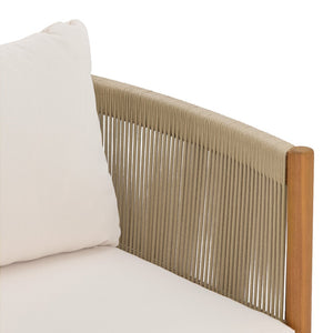 English Elm Outdoor Acacia Wood Club Chairs Set of 2 with Woven Rope Panels Resort Style N768P381012L_2