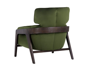 Sunpan Maximus Lounge Chair - Modern Masculine Design with Sculpted Wood Frame for Stylish Comfort and Elegance Moss Green