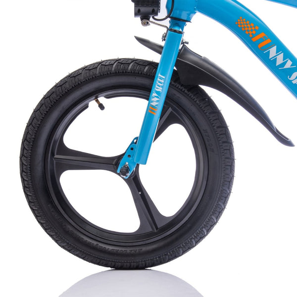 English Elm 24v Kids Electric Dirt Bike 300w Motor 16in Pneumatic Tires Adjustable Seat Ages 5 to 12 Blue W1578P335445