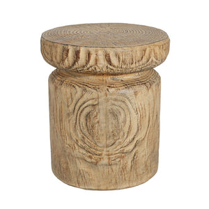 English Elm Mgo Lightweight Concrete Tree Stump Side Table Weather Resistant Indoor Outdoor Accent N776P372338N