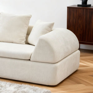 English Elm Cloud Modular Sectional with Ottoman Sink-in Cushions for Relaxed Living Spaces W3728S00006