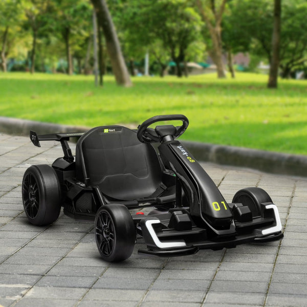 English Elm Aosom 24v Electric Go Kart Ride on Toy with Drifting Dual Motor and Adjustable Seat W2225P229145