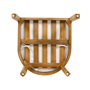 English Elm Christopher Knight Home® - Abaco Outdoor Acacia Wood Dining Chair Set of 2 with Beige Teak Cushions, Durable Weather-Resistant Comfort N775P235147T