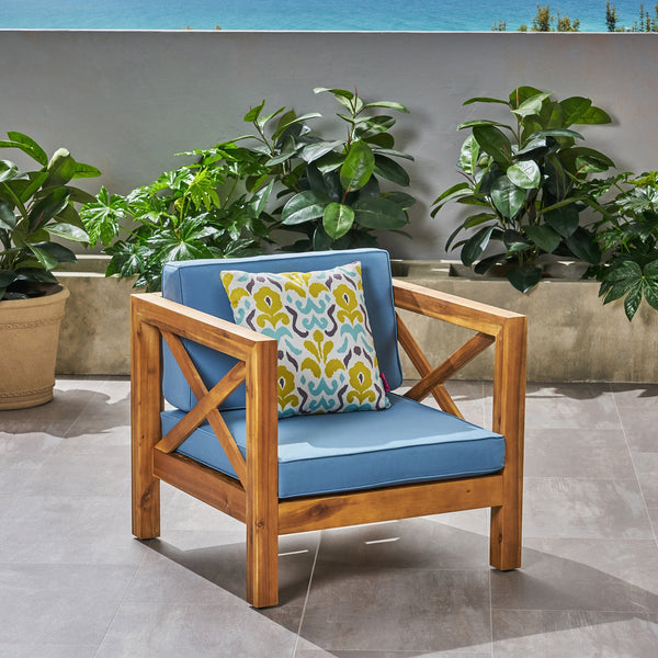 English Elm Christopher Knight Home® - Brava Club Chair - Timeless Mid-Century Design With Comfort & Durability For Your Outdoor Oasis 65545.00BLU