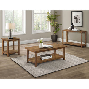 English Elm Castleton Distressed Brown Wood End Table - Rustic Charm With Storage For Living Rooms & Bedrooms B062P375515