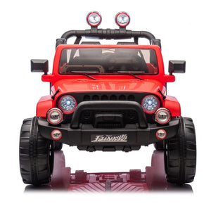 English Elm 24v Kids Electric Ride on Car with Parental Remote Rear Suspension and Bluetooth Audio Red W1578P228745