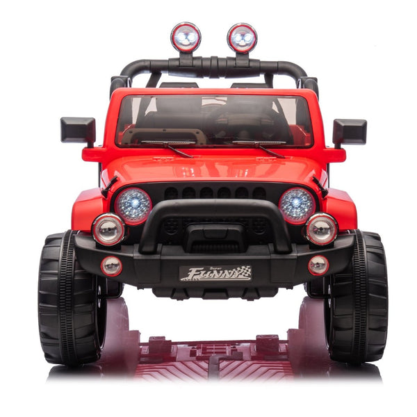 English Elm 24v Kids Electric Ride on Car with Parental Remote Rear Suspension and Bluetooth Audio Red W1578P228745